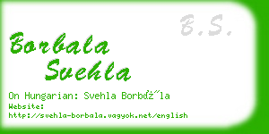 borbala svehla business card